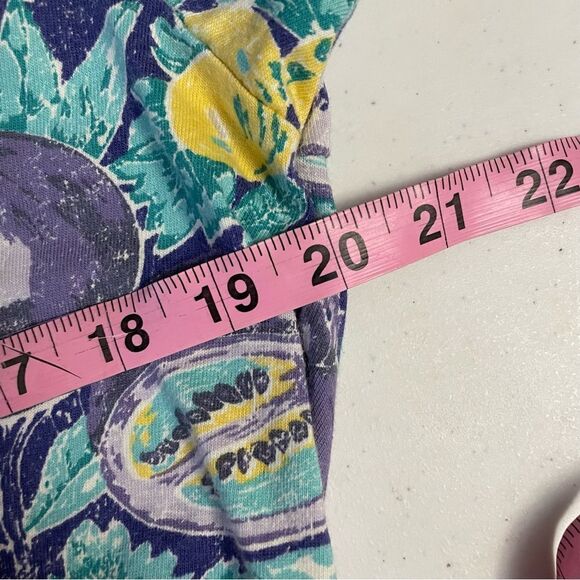 LAURA ASHLEY Vintage Pomegranate Lemons Cotton button up Jumpsuit size small - Picture 10 of 11